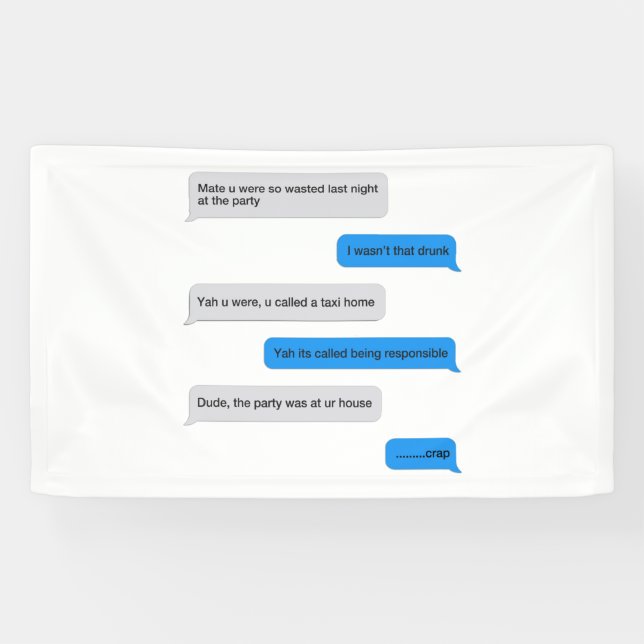 Banderoles Message texte amusant (Horizontal)