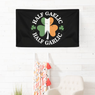 Banderoles Mi-Gaélique Mi-Ail Irlandais Italien St-Patrick