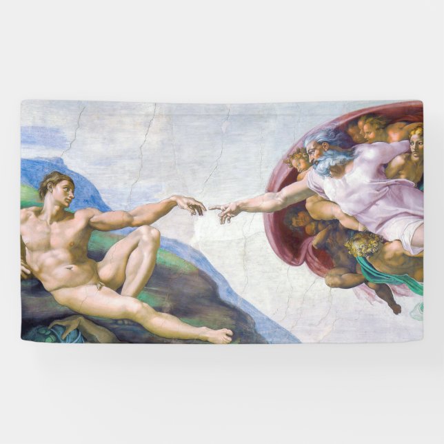 Banderoles Michelangelo - Création d'Adam Isolé (Horizontal)