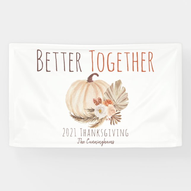 Banderoles Mieux Ensemble Thanksgiving (Horizontal)