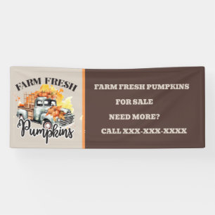Banderoles mignon Citrouille frais de ferme ajouter du texte