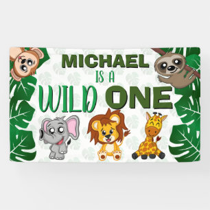 Banderoles Mignon Sauvageon Safari Jungle Animaux Premier Ann