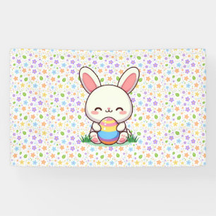 Banderoles Mignonne lapin de printemps/Pâques avec oeuf