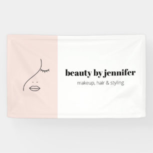 Banderoles Mini-esthétique Visage Logo Maquillage Artiste Ros