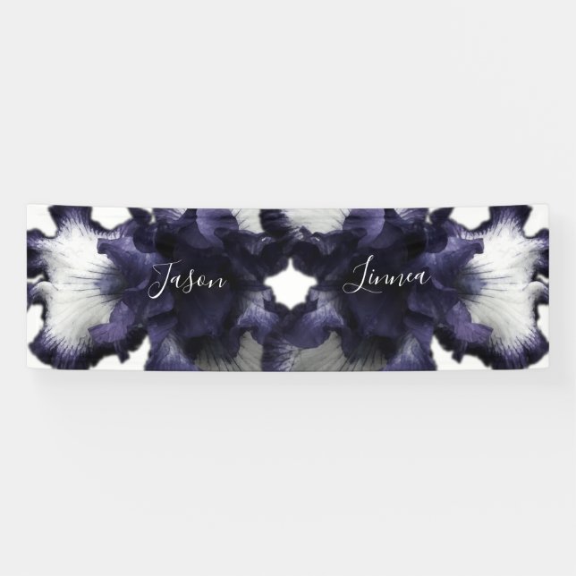 Banderoles Minimaliste violet foncé Radiant Diaphane moderne (Horizontal)