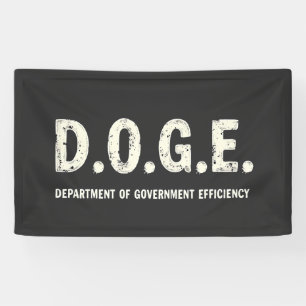 Banderoles Ministère De L'Efficacité Gouvernementale Chien De