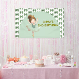 Banderoles Mint Green Little Princess Ball Banner