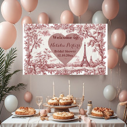 Banderoles Miss to Mrs Bridal Shower Paris French Country