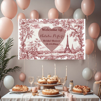 Banderoles Miss to Mrs Bridal Shower Paris French Country 