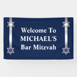 Banderoles Mitzvah juif de barre de David d'étoile