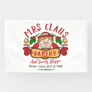 Banderoles Mme, boulangerie Claus Pôle Nord de Noël