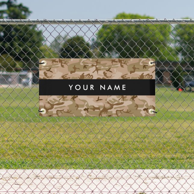 Banderoles Modèle de camouflage du désert, Votre nom, Personn (Insitu)