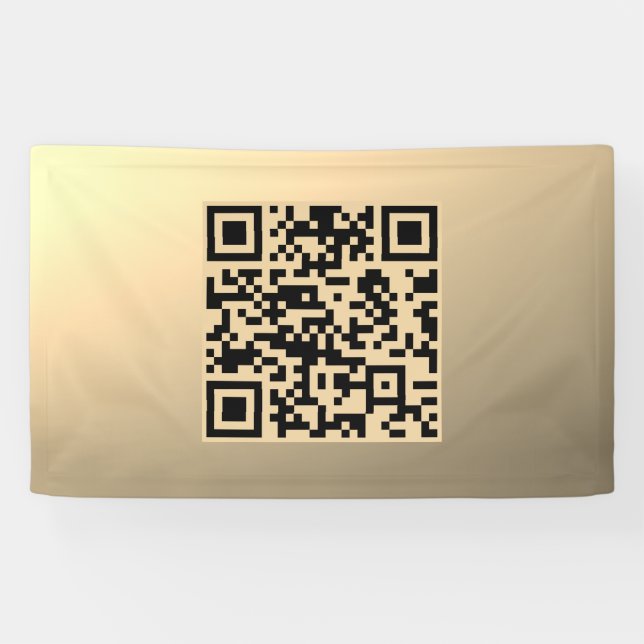 Banderoles Modèle de code QR instantanément modifiable | Faux (Horizontal)