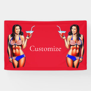 Banderoles Modèle de conditionnement physique en bikini patri