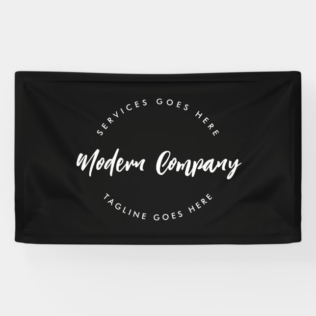 Banderoles Modèle de logo moderne personnalisable et modifiab (Horizontal)