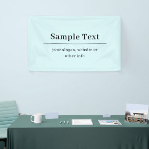 Banderoles Modèle de texte simple et élégant   Bleu clair