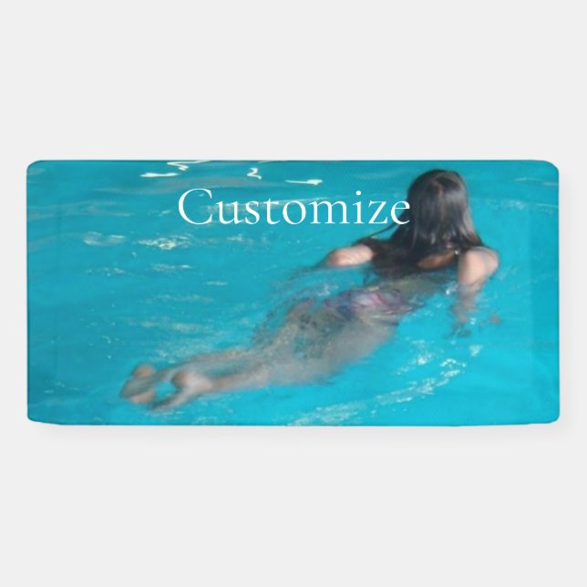 Banderoles Modèle féminin natation Thunder_Cove (Horizontal)