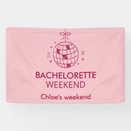 Banderoles Modern Minimalist Bachelorette Weekend | Pink 