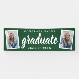 Banderoles Modern Script 2 Photo Graduation Party