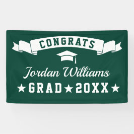 Banderoles Modern Simple Green Graduation Party 2024