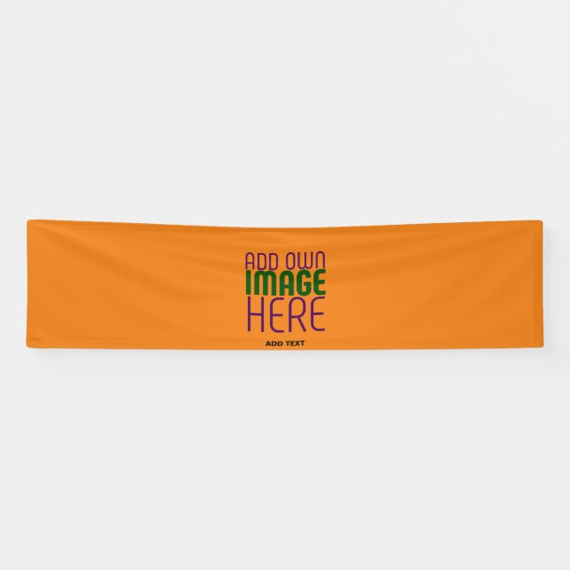 BANDEROLES MODERNE ÉDITABLE DARK ORANGE MODÈLE TEXTE D'IMAGE (Horizontal)