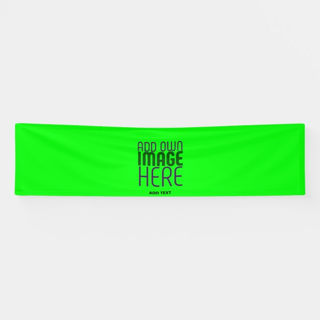 BANDEROLES MODERNE ÉDITABLE NEON GREEN IMAGE MODÈLE TEXTE (Horizontal)