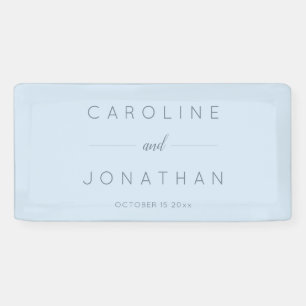 Banderoles Moderne Minimaliste Écriture Douce Bleue Mariage P