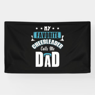 Banderoles Mon Pom-pom girl Favori M'Appelle Papa Cheer