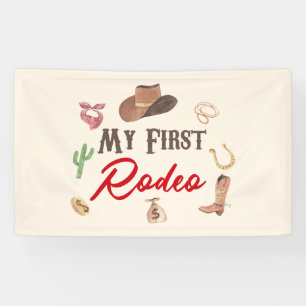 Banderoles Mon premier Rodeo Cowboy 1er premier anniversaire