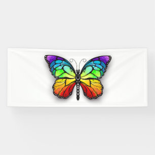 Banderoles Monarque papillon arc-en-ciel