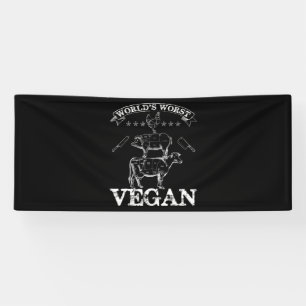 Banderoles Mondes les plus mauvais Vegan Viande BBQ poulet po