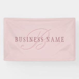 Banderoles Monogramme d'aspect élégant   Or rose