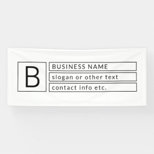 Banderoles Monogramme élégant & nom de l'entreprise (ou autre