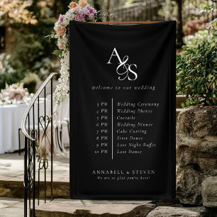 Banderoles Monogramme, Mariage, Bienvenue et ordre de l'événe