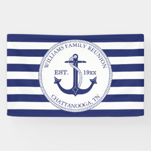 Banderoles Monogramme nautique d'Ancre de la Réunion de