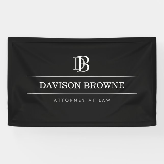 Banderoles Monogramme professionnel noir (Horizontal)