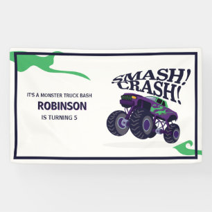 Banderoles Monster Truck Anniversaire Bash - Smash & Crash Pa