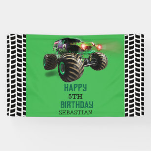 Banderoles Monster Truck Enfant's Birthday Party garçon