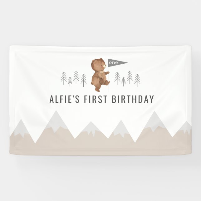 Banderoles Monts de l'ours Premier anniversaire (Horizontal)