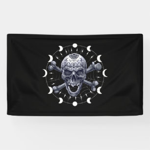 Banderoles Moon crâne Phases Pastel Goth gothique Occulte Wic
