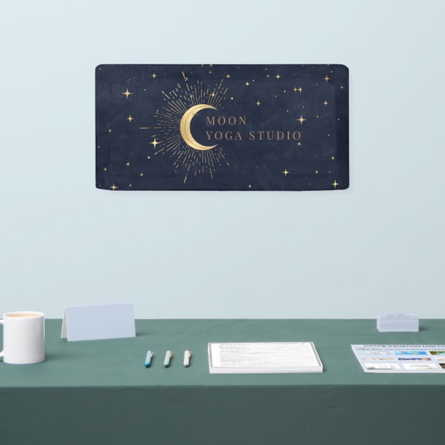 Banderoles Moon Stars Midnight Blue Banner (Salon professionnel)