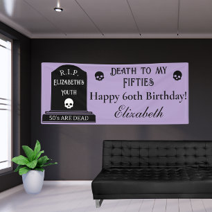 Banderoles Mort à My les années 50 Purple & Black 60e anniver