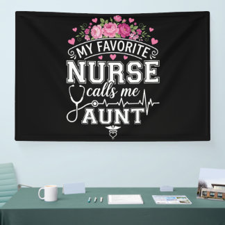Banderoles Mothers Day My Favorite Nurse Calls Me Aunt