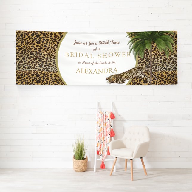 Banderoles Motif animal léopard élégant fête de la paume (Insitu)