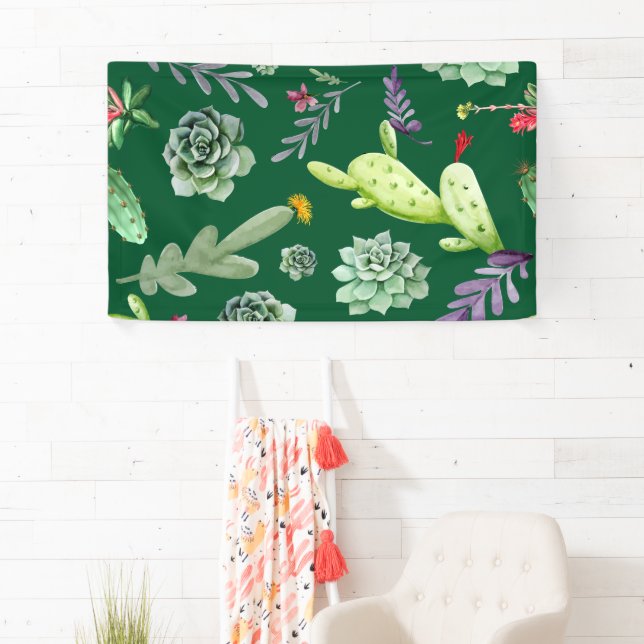 Banderoles Motif Cactus 3 (En situation)