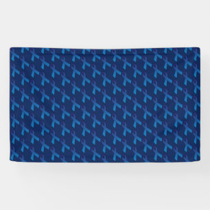 Banderoles Motif Carrelé au ruban bleu