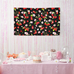 Banderoles Motif cerise 2