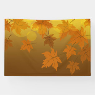 Banderoles Motif d'automne avec feuilles d'érable en chute et
