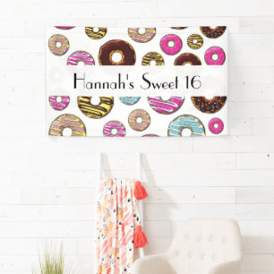 Banderoles Motif De Donuts, Donuts Colorés, Doux 16
