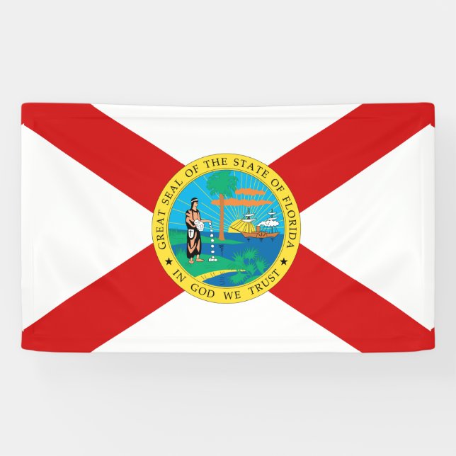 Banderoles Motif de drapeau de la FLORIDE - .png (Horizontal)